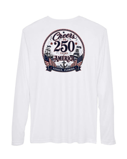 Venice Cheers to 250 Years America Long Sleeve Sun Protection Shirt