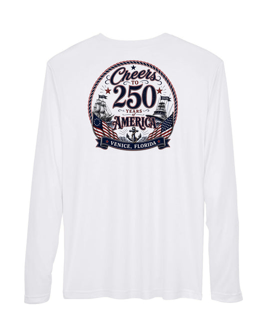 Venice Cheers to 250 Years America Long Sleeve Sun Protection Shirt