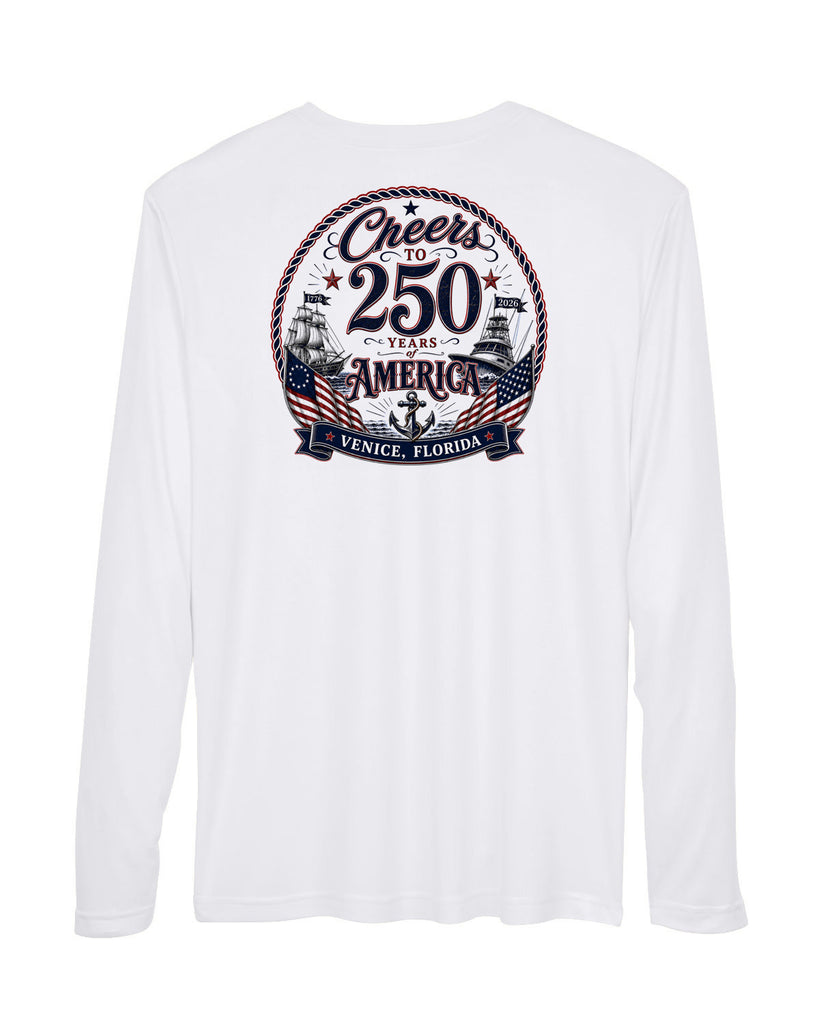 Venice Cheers to 250 Years America Long Sleeve Sun Protection Shirt