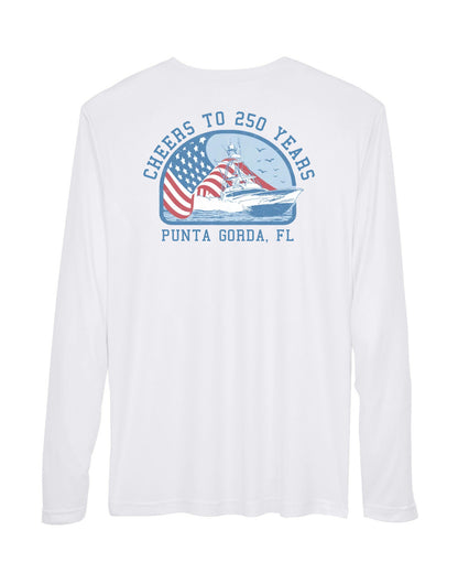 Punta Gorda Cheers to 250 Years Long Sleeve Sun Protection Shirt
