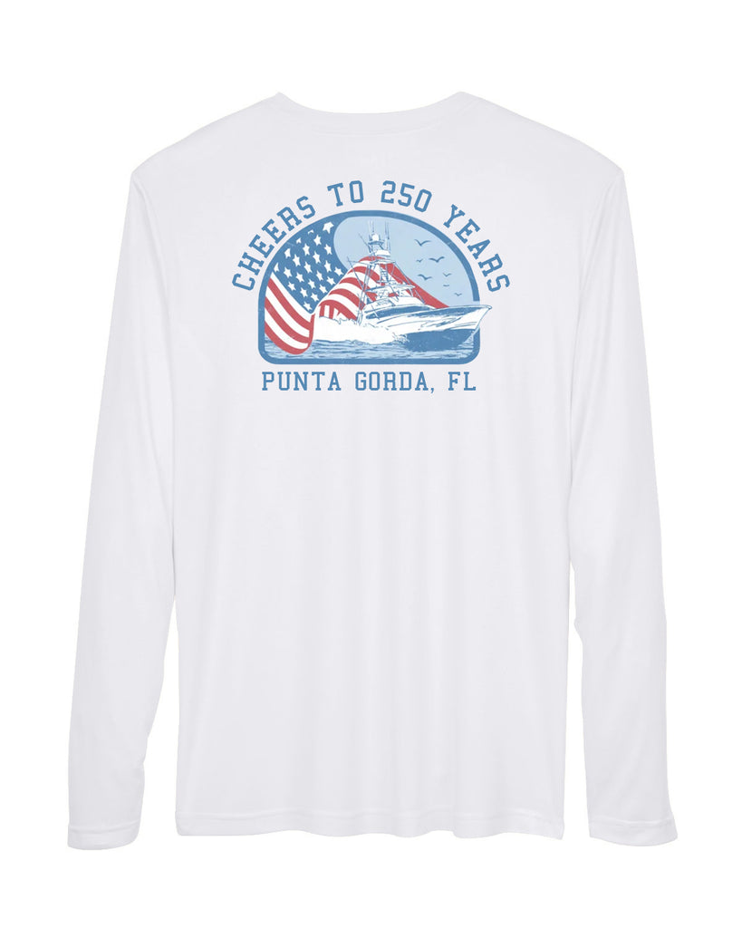 Punta Gorda Cheers to 250 Years Long Sleeve Sun Protection Shirt