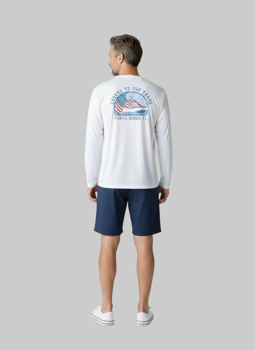 Punta Gorda Cheers to 250 Years Long Sleeve Sun Protection Shirt