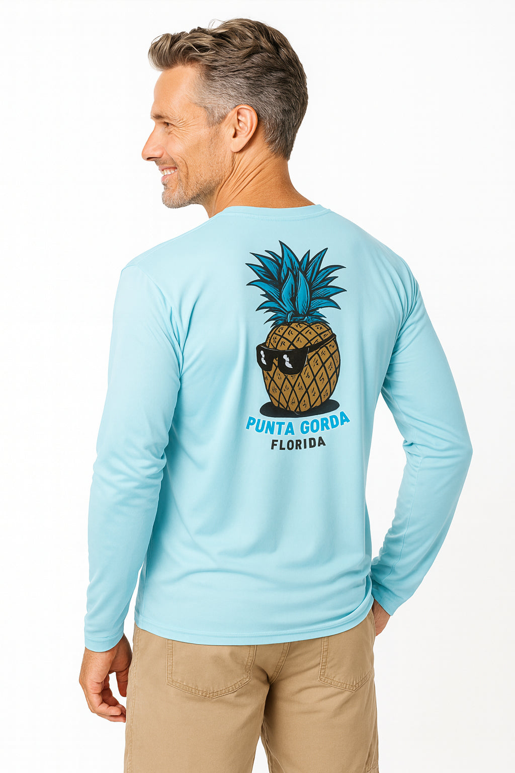 Punta Gorda Cool Pineapple Long Sleeve Sun Protection Shirt