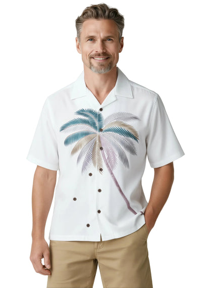 Signature Bambooland Embroidered Polynosic Camp Shirt by Bamboo Cay