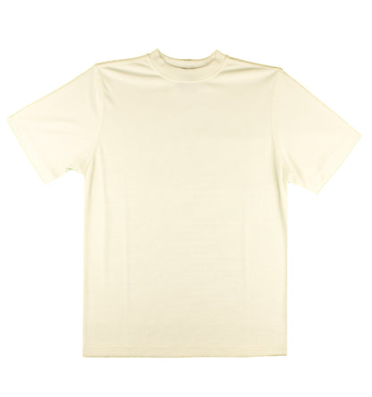Ribbed Mock Neck Crew Shirt by Tulliano