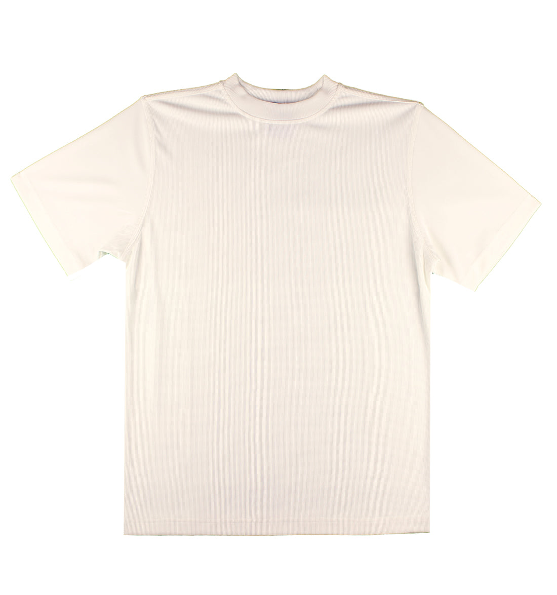 Ribbed Mock Neck Crew Shirt by Tulliano