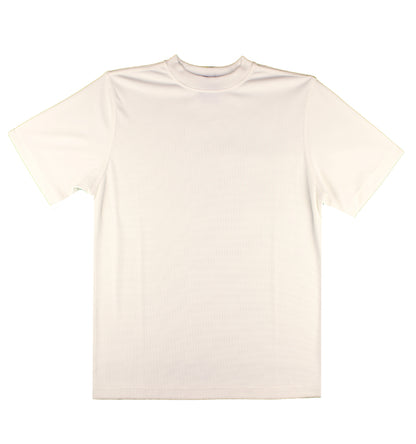 Ribbed Mock Neck Crew Shirt by Tulliano