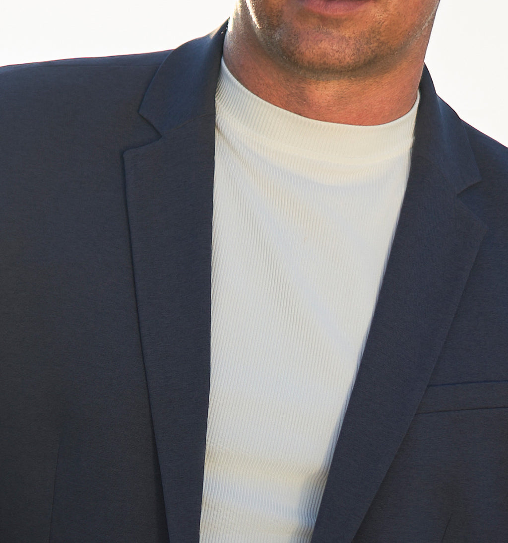 Ribbed Mock Crew or V-Neck Shirt by Tulliano