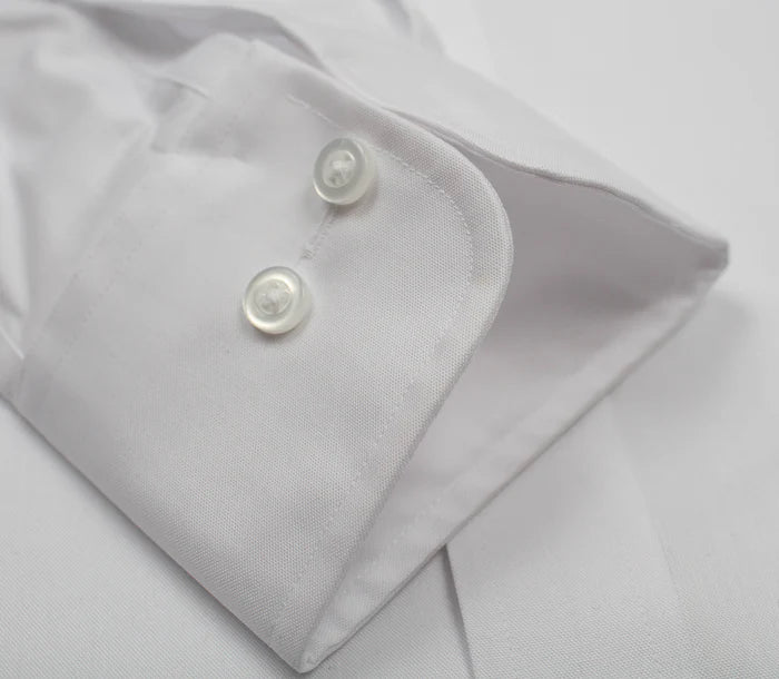White Poplin Dress Shirt by Thomas Dylan