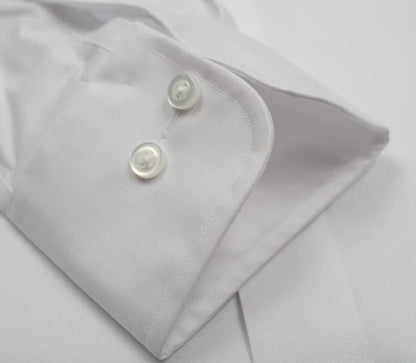 White Poplin Dress Shirt by Thomas Dylan