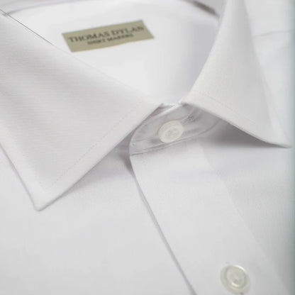 White Poplin Dress Shirt by Thomas Dylan
