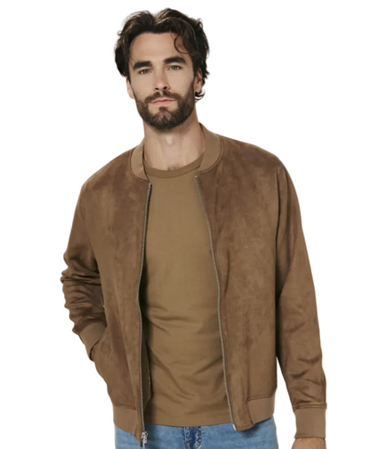 Evolution Suede Bomber Jacket by 7 Diamonds