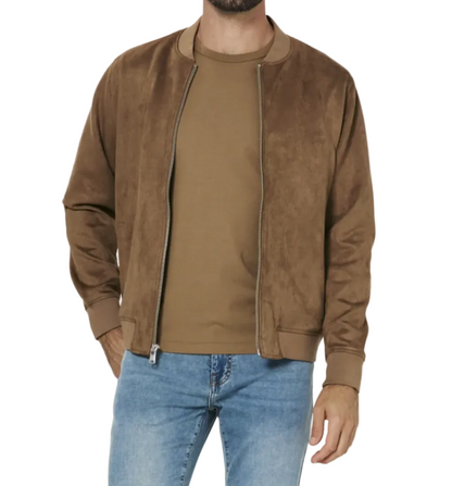 Evolution Suede Bomber Jacket by 7 Diamonds
