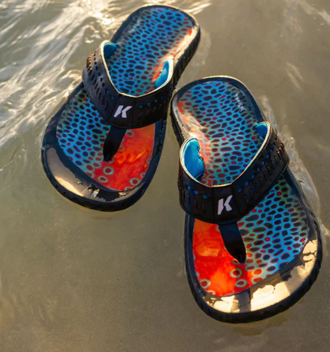 Fish-Flip Sandals by Korkers - Brown Trout