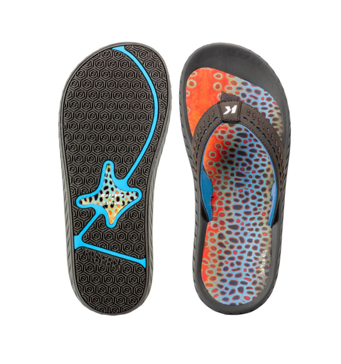 Fish-Flip Sandals by Korkers - Brown Trout