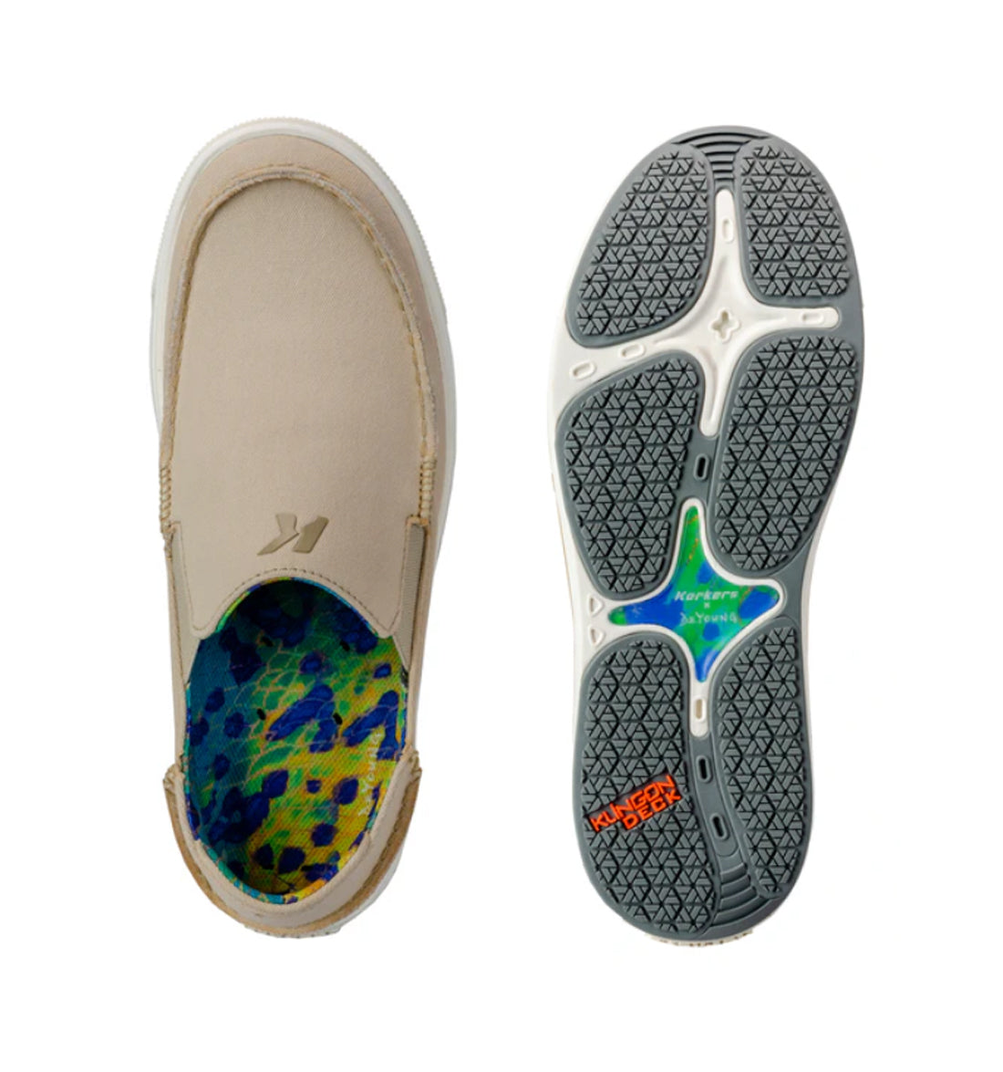 Fish-Moc Slip On Canvas Shoe by Korkers - Dorado