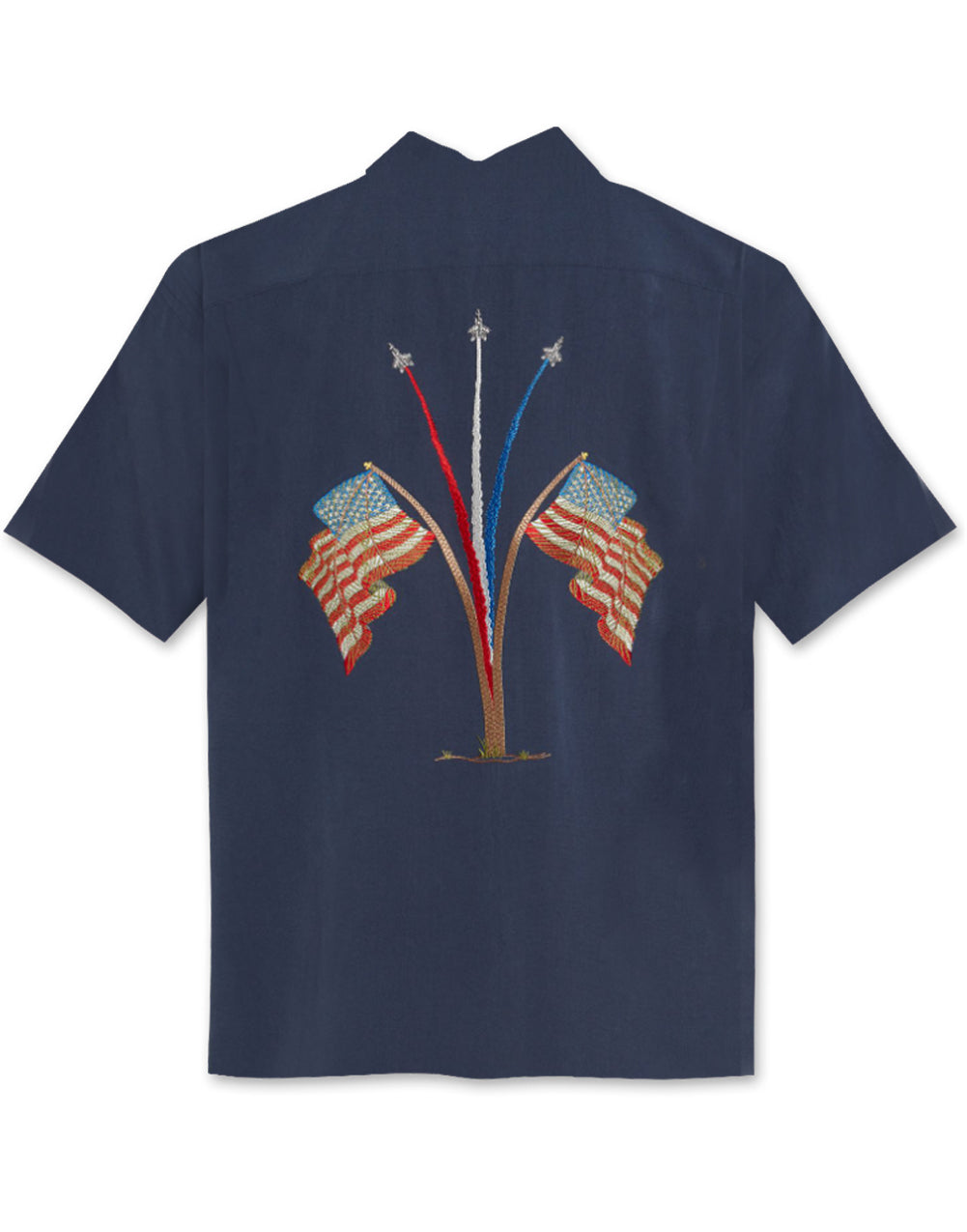USA Flag Polynosic Camp Shirt by Bamboo Cay