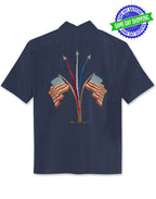 USA Flag Polynosic Camp Shirt by Bamboo Cay