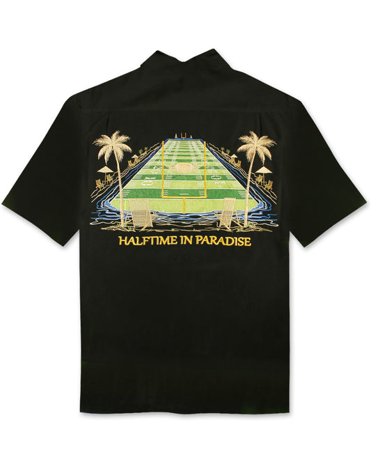 Halftime in Paradise Polynosic Camp Shirt by Bamboo Cay