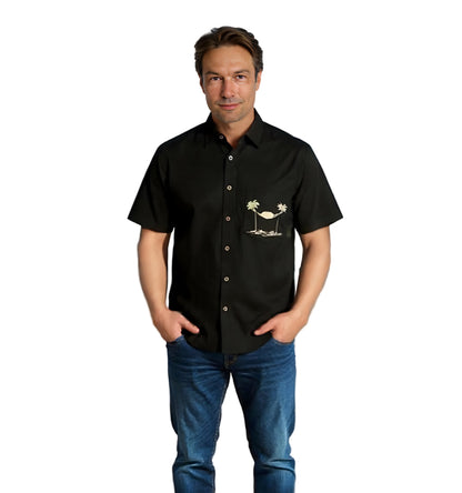 Halftime in Paradise Polynosic Camp Shirt by Bamboo Cay