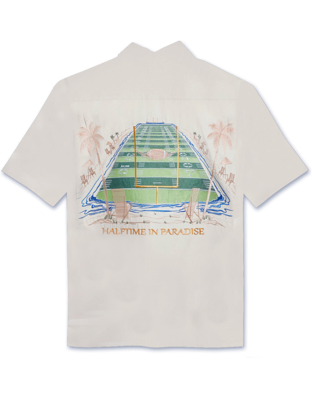 Halftime in Paradise Polynosic Camp Shirt by Bamboo Cay