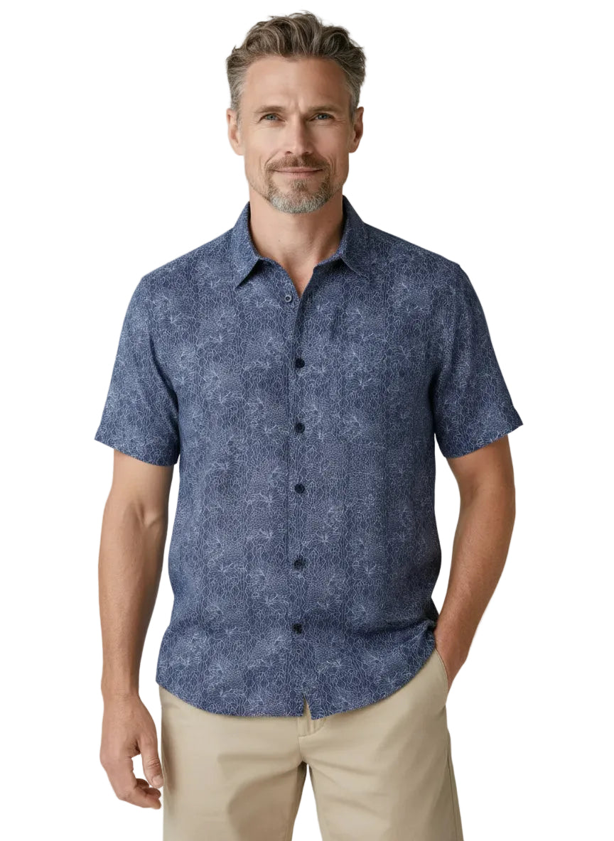 Island Leaves Print Shirt by Weekender