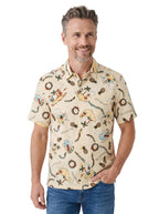 Jingle Barrels Hawaiian Christmas Shirt by Quiksilver - Eggnog