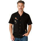 Charming Koi Embroidered Polynosic Camp Shirt by Bamboo Cay