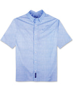 Linen Look Performance Zipper Shirt by Bluefin