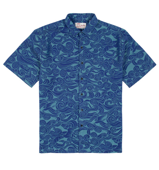Makani Nui Jacquard Hawaiian Shirt by Kahala