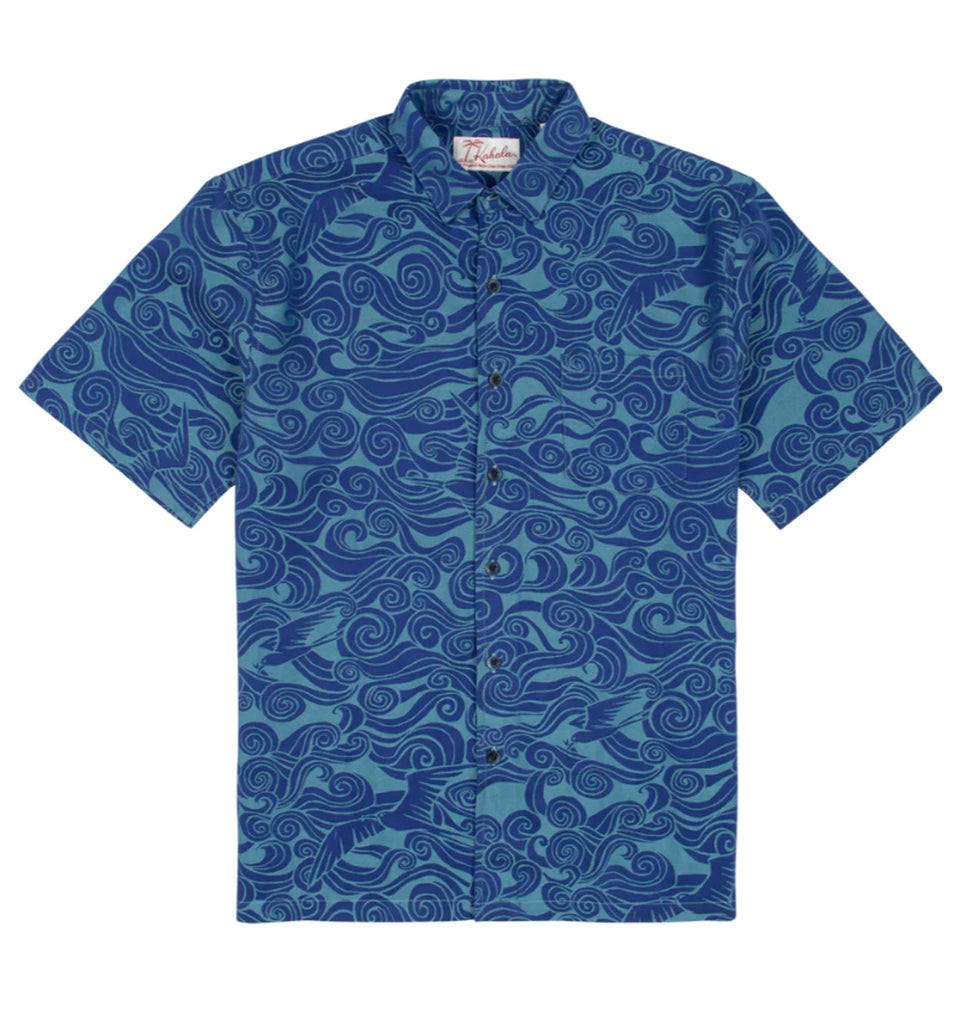 Makani Nui Jacquard Hawaiian Shirt by Kahala