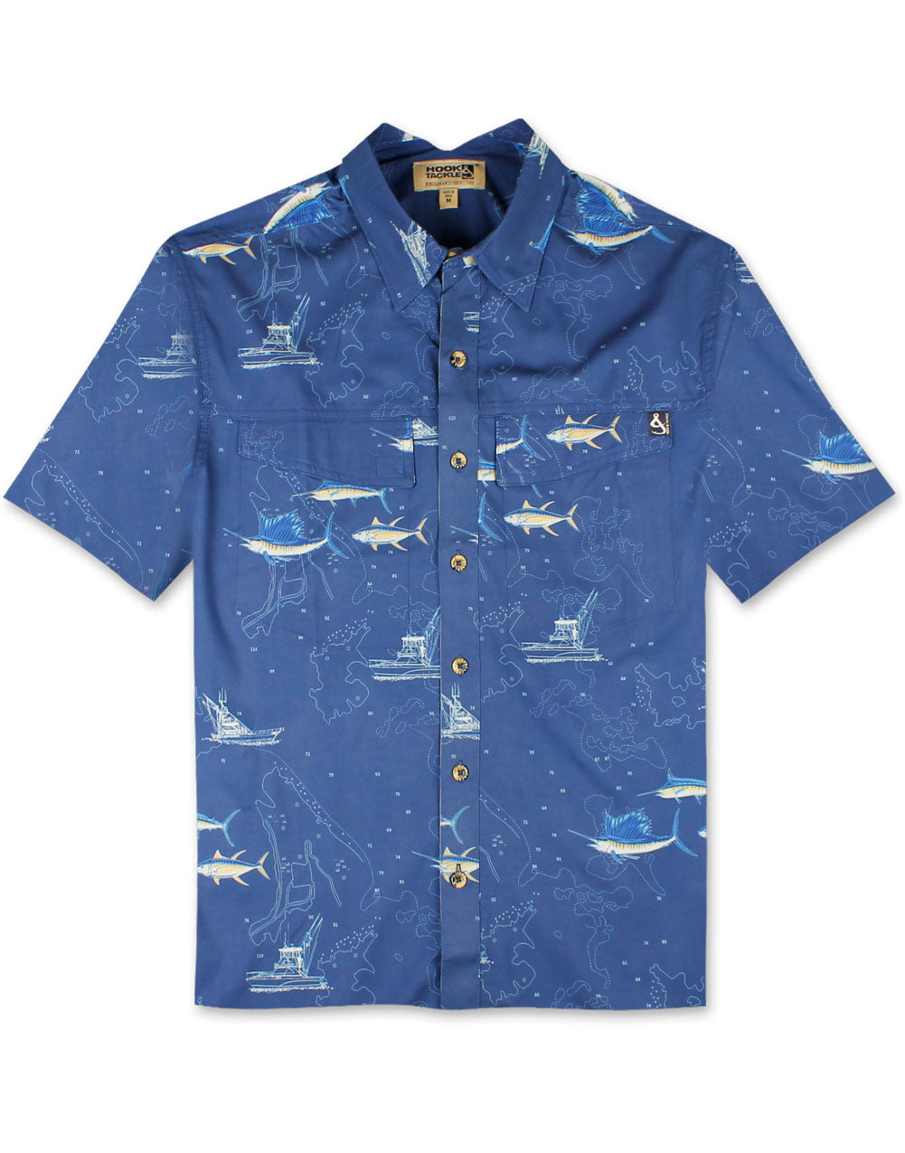Marine Charts Short Sleeve Shirt by Hook & Tackle