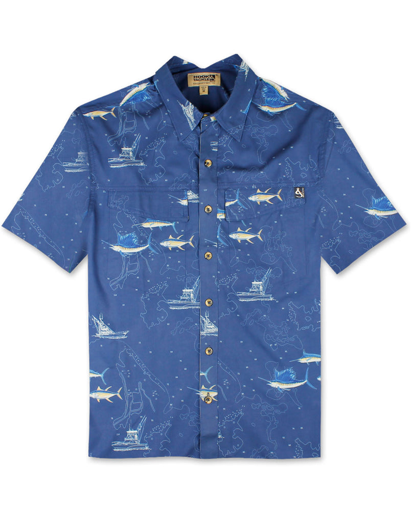 Marine Charts Short Sleeve Shirt by Hook & Tackle