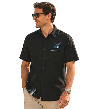 Marlin Splash Embroidered Shirt by Weekender