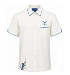 Marlin Splash Embroidered Shirt by Weekender