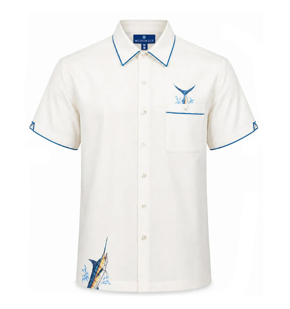 Marlin Splash Embroidered Shirt by Weekender