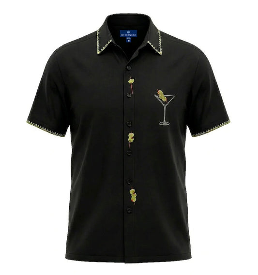 Martini Hour Embroidered Shirt by Weekender