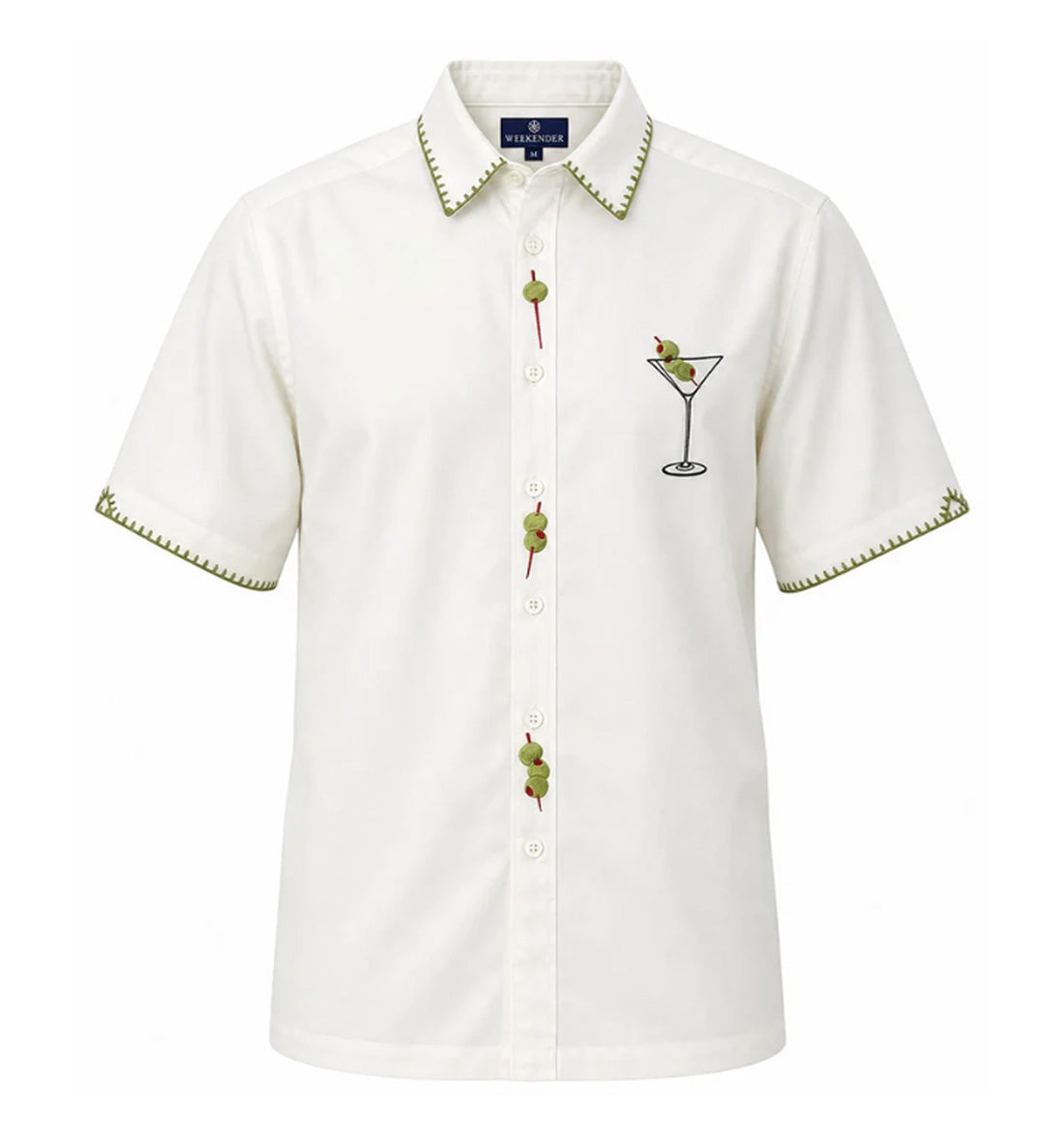 Martini Hour Embroidered Shirt by Weekender