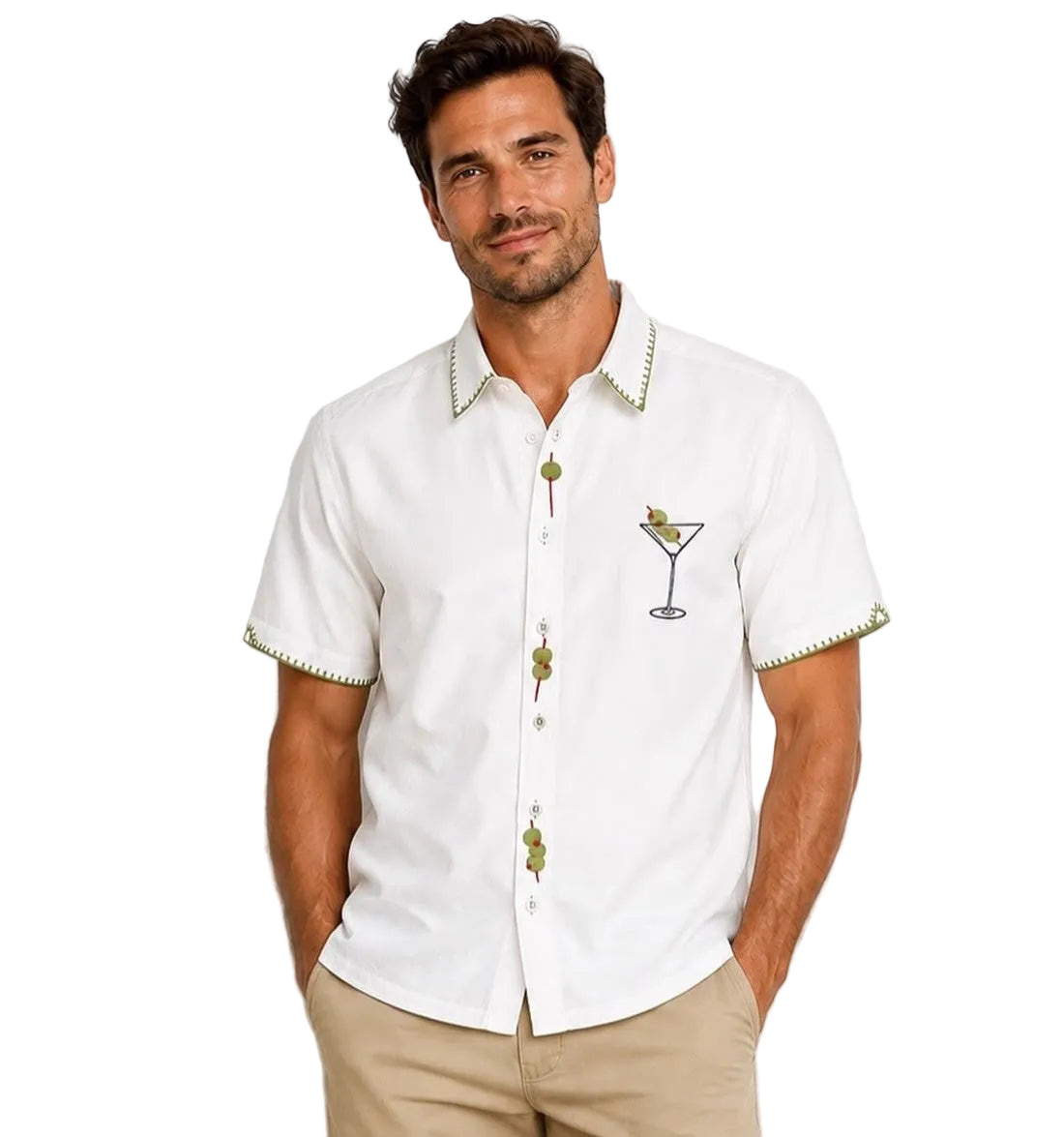 Martini Hour Embroidered Shirt by Weekender