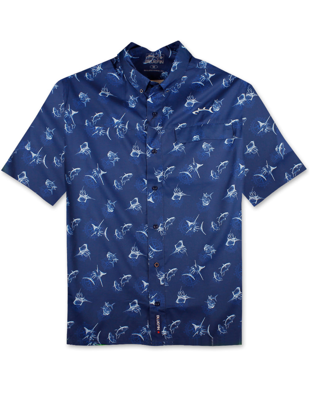 Compass Performance Print Shirt by Bluefin Captain's Landing