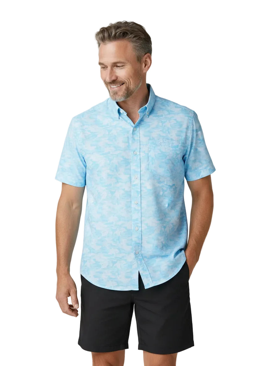 Pixel Camo Performance Print Shirt by Bluefin