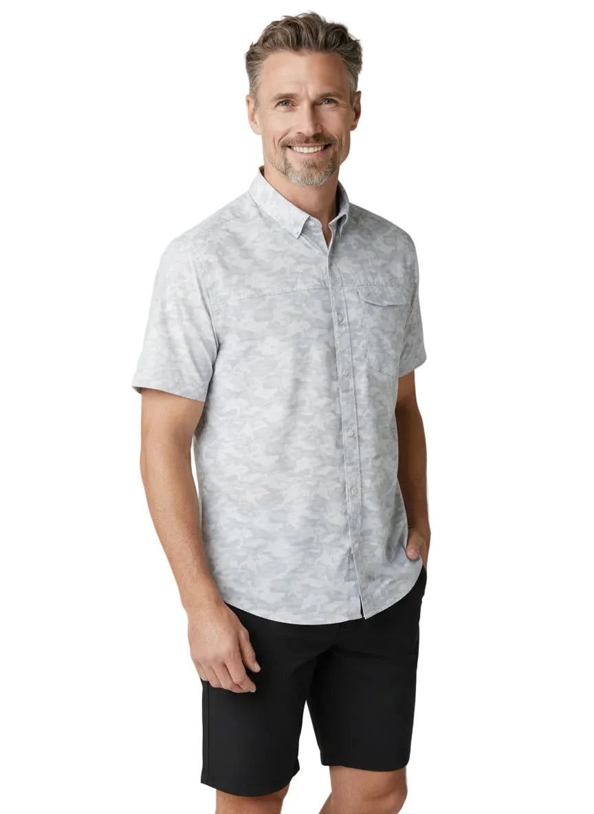 Pixel Camo Performance Print Shirt by Bluefin