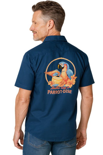 Parrot-Dise Embroidered Shirt by Weekender