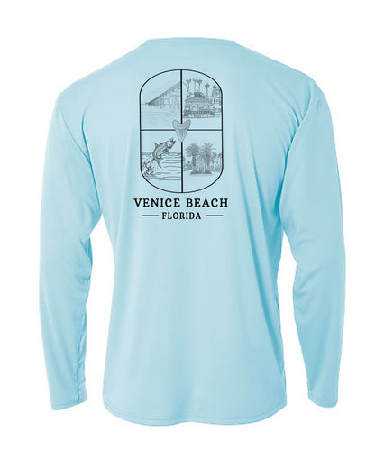 Venice Beach Scenic Long Sleeve Sun Protection Shirt