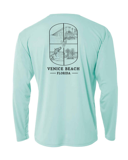 Venice Beach Scenic Long Sleeve Sun Protection Shirt