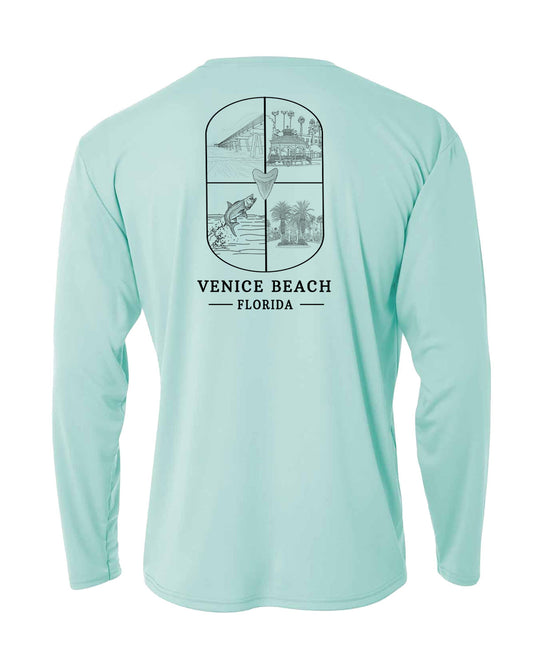 Venice Beach Scenic Long Sleeve Sun Protection Shirt