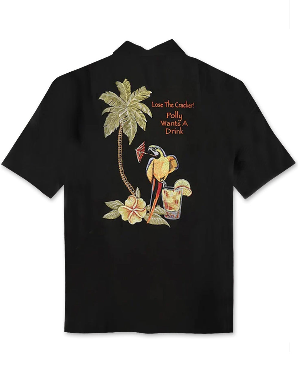 Polly Wants a Drink Embroidered Back Shirt by Weekender