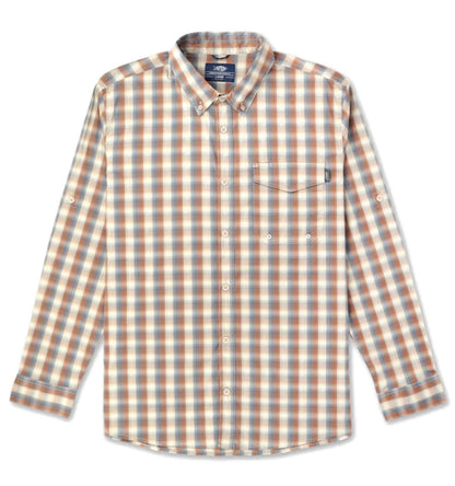 Portside Long Sleeve Button Down Fishing Shirt by Aftco