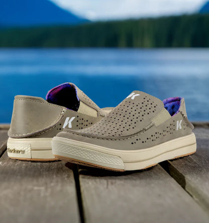 Fish-Moc Vented Leather Slip On Shoe by Korkers - Rainbow Trout