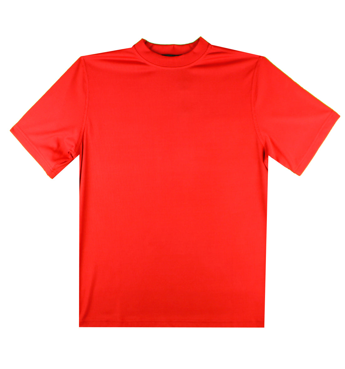 Ribbed Mock Neck Crew Shirt by Tulliano